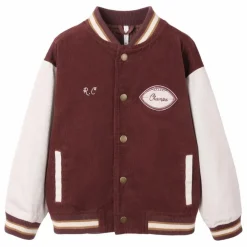 Bomber Varsity Velours Côtelé | Bordeaux