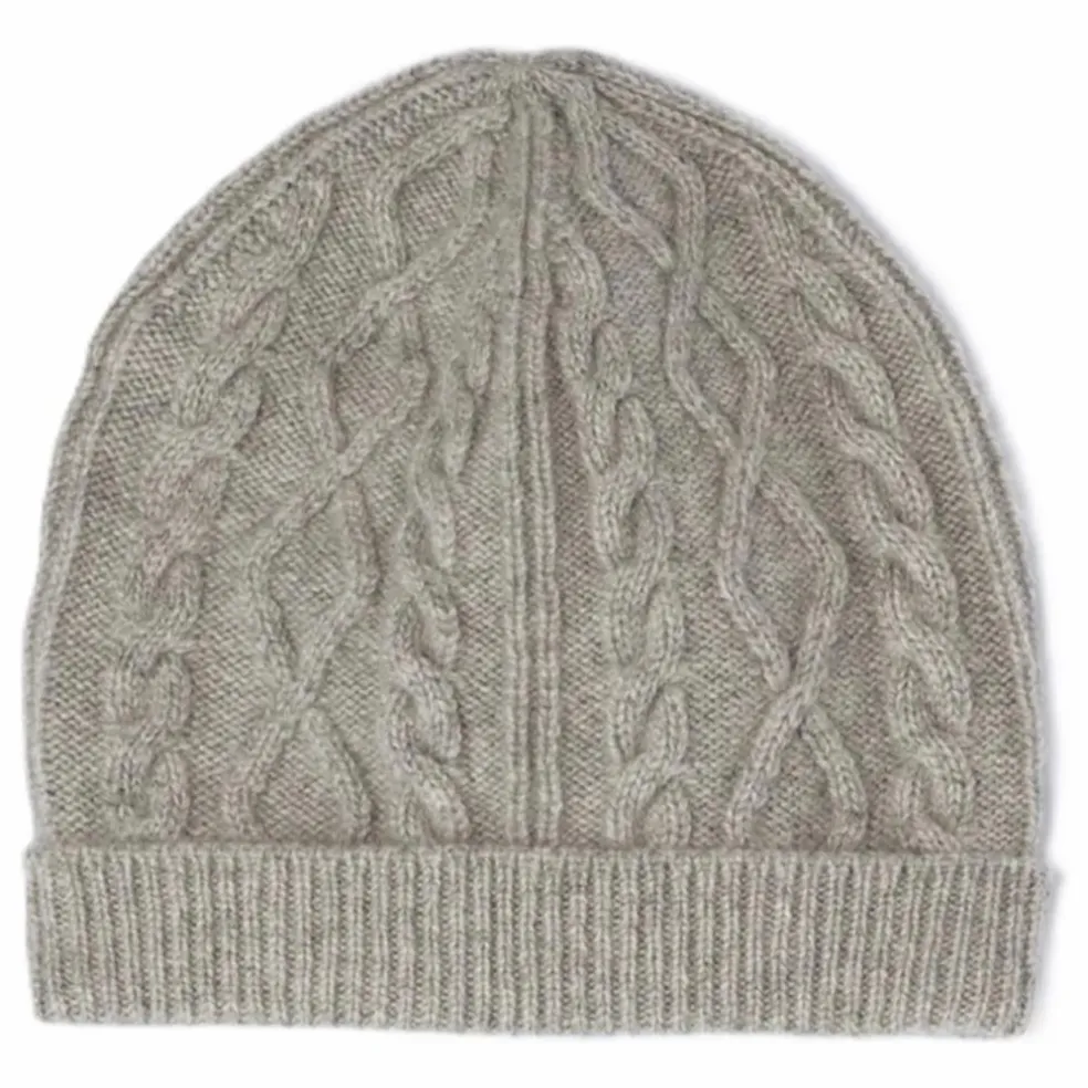 Bonnet à Torsades Cachemire | Gris