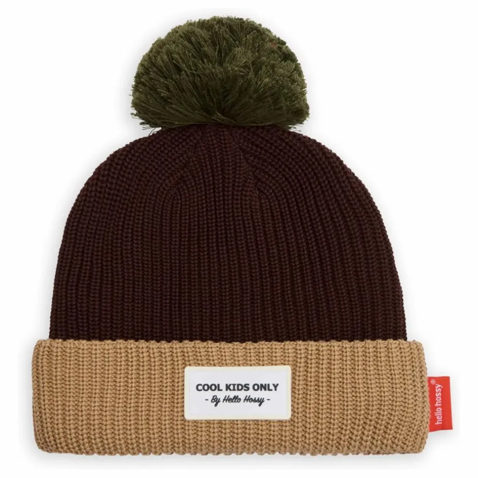 Bonnet Block Coton Bio | Marron