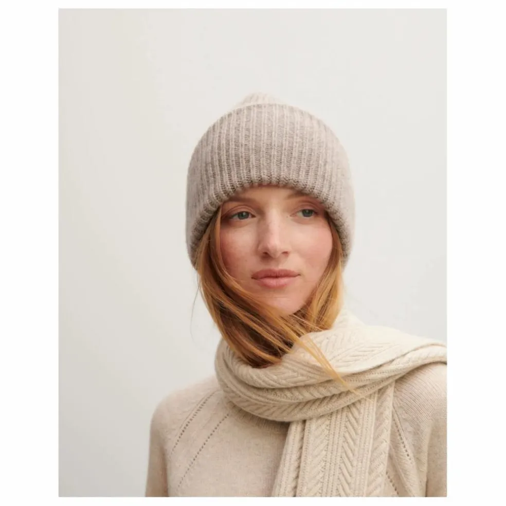 Bonnet Côtes Cachemire | Beige