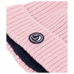 Bonnet Maille Côtelée Polaire | Rose