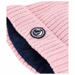 Bonnet Polaire Maille Côtelée | Rose
