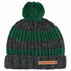 Bonnet Rayé Laine | Gris foncé