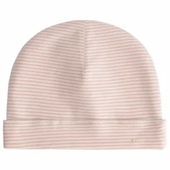 Bonnet Rayures Coton Bio | Rose
