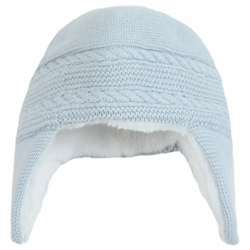 Bonnet Torsades Laine | Bleu Clair
