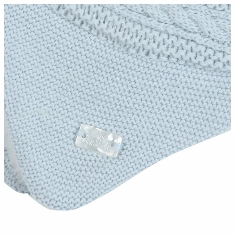 Bonnet Torsades Laine | Bleu Clair