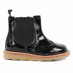 Boots Chelsea Cuir Vernis Francis | Noir