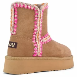 Boots Compensées Norfolk Suède | Rose