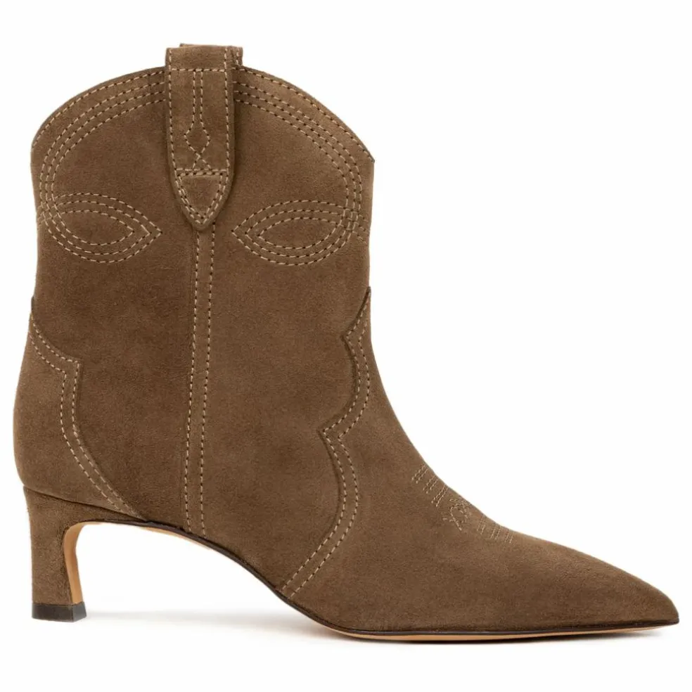 Boots Eloisa Suède | Brun kaki