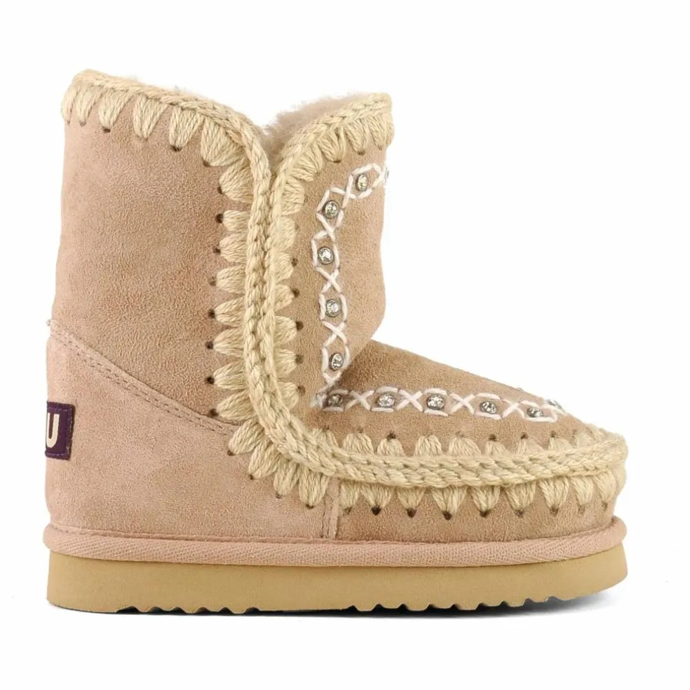 Boots Eskimo Strass Suède | Camel