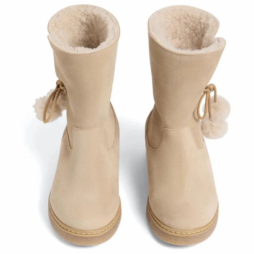 Boots Julienne Cuir | Beige