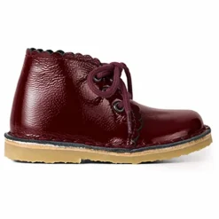 Boots Lacets Scallop | Bordeaux