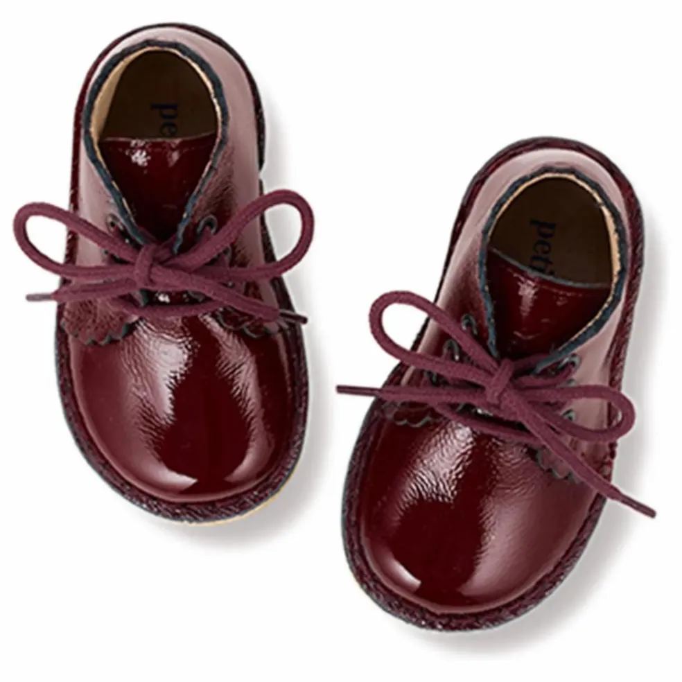 Boots Lacets Scallop | Bordeaux