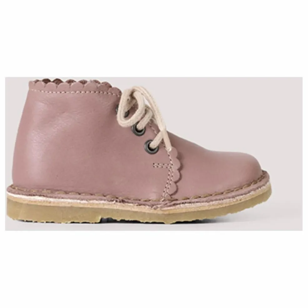 Boots Lacets Scallop | Rose