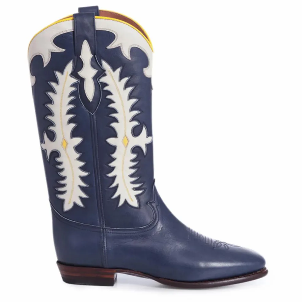 Boots Texas Calf | Bleu foncé