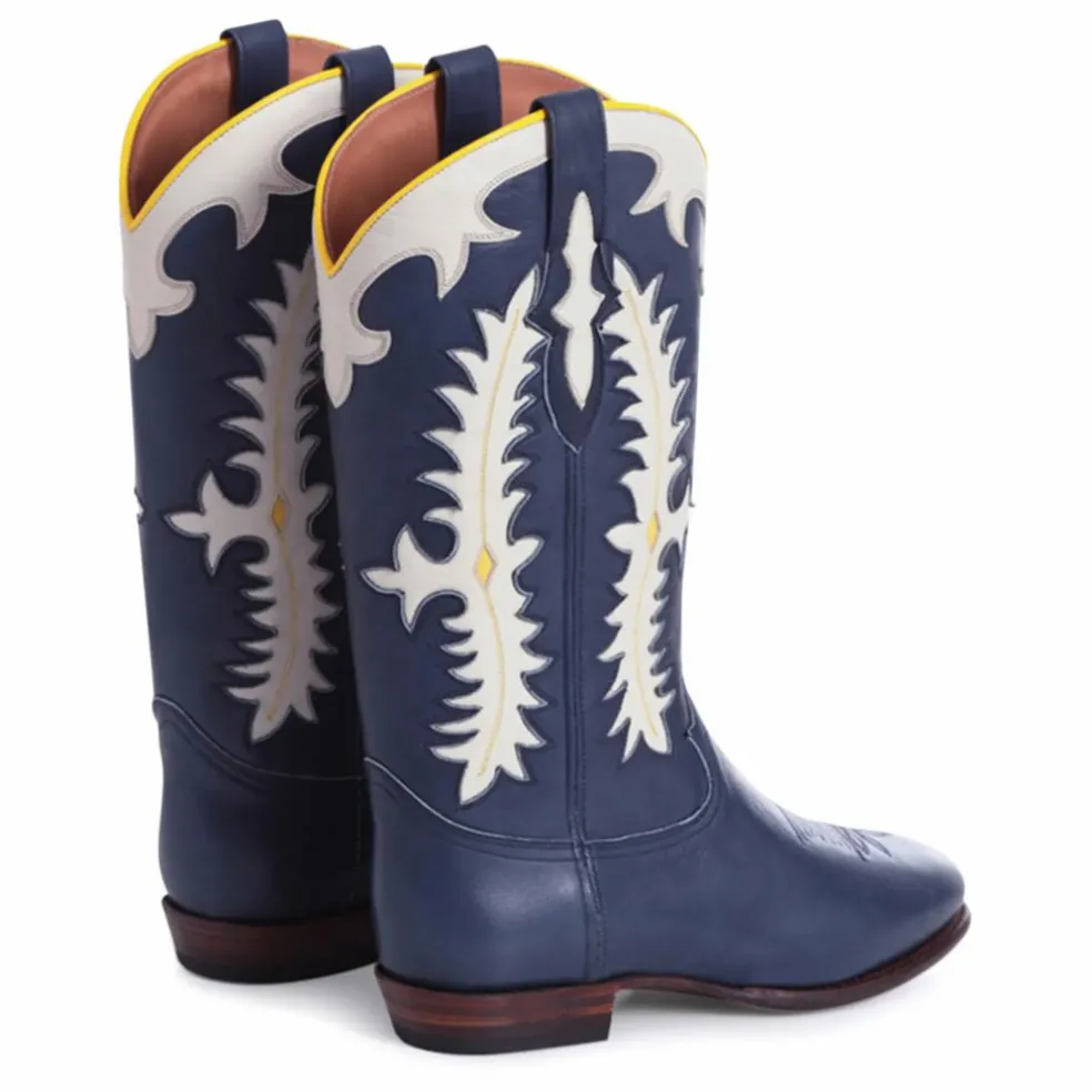Boots Texas Calf | Bleu foncé