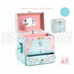 Boîte à bijoux Ballerine en scène | Bleu ciel