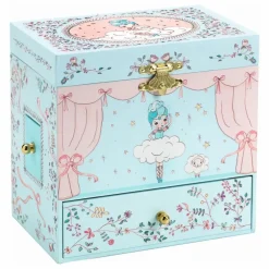 Boîte à bijoux Ballerine en scène | Bleu ciel