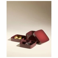 Boîte à bijoux laquée Oscar | Carmin