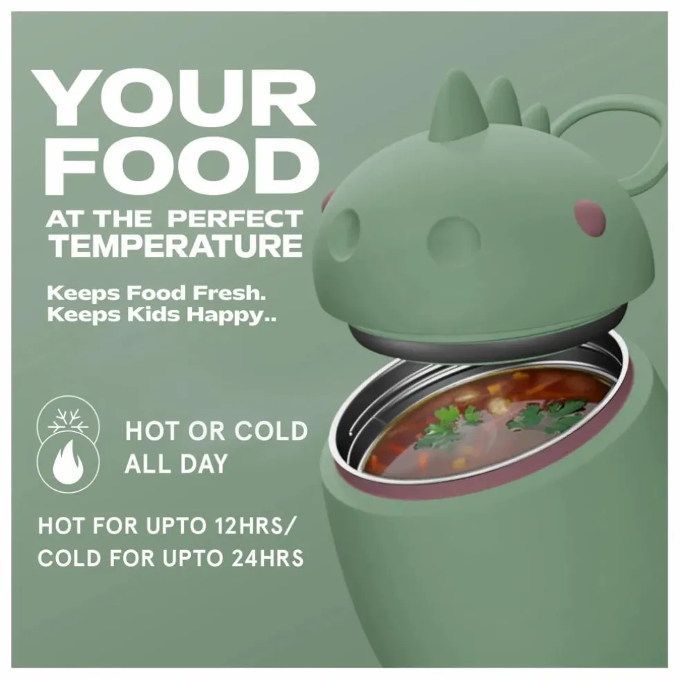 Boîte repas isotherme Dinosaure | Vert