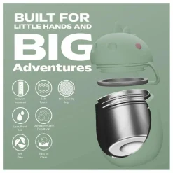 Boîte repas isotherme Dinosaure | Vert