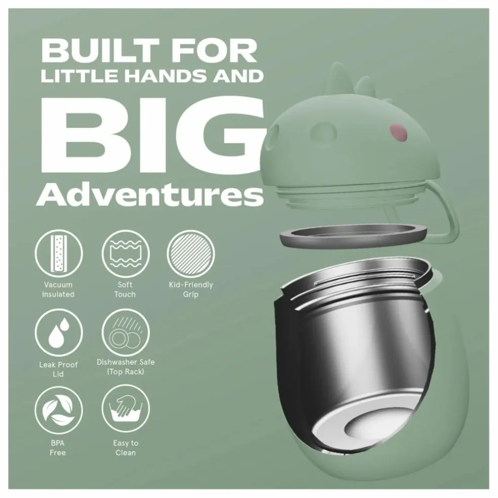 Boîte repas isotherme Dinosaure | Vert