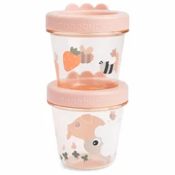 Boîtes à repas en tritan Tiny Farm - Set de 2 | Rose