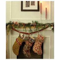 Botte de Noël en coton | Ocre