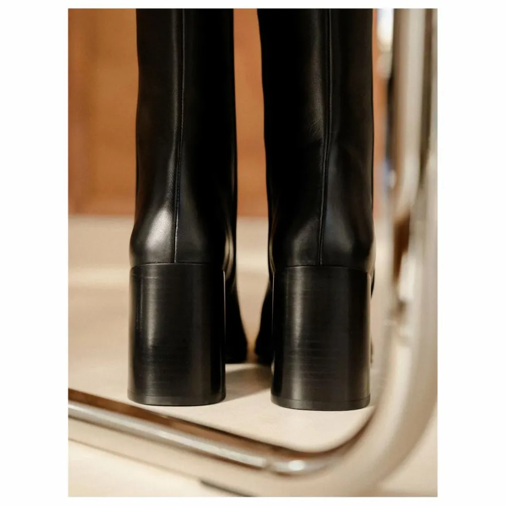 Bottes Hisaé Cuir d'Agneau | Noir