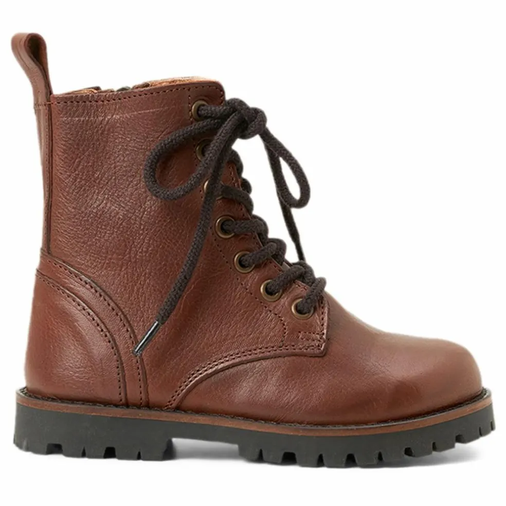 Bottes Zip Lace-up | Marron