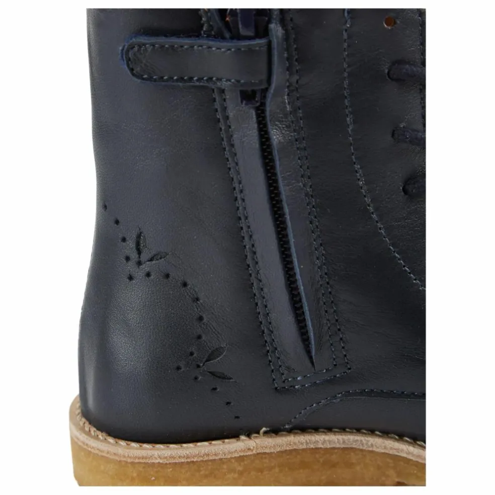Bottines à Lacets Cuir | Bleu marine