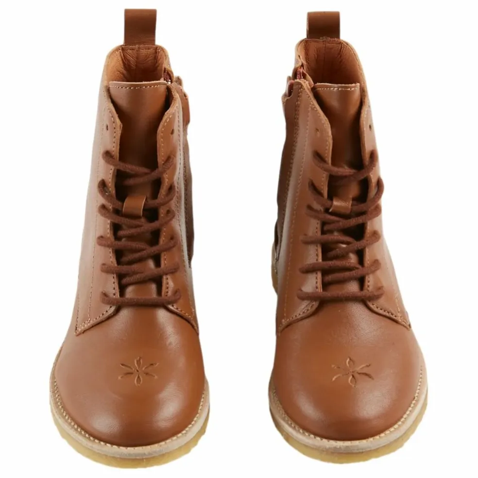 Bottines à Lacets Cuir | Camel