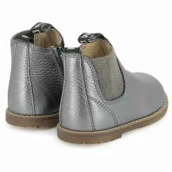 Bottines Bob Jod Zip Cuir Grainé | Bleu gris