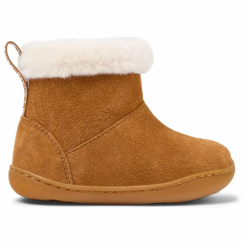 Bottines Fourrées Unies Peu | Marron