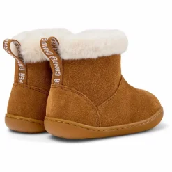 Bottines Fourrées Unies Peu | Marron