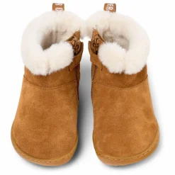 Bottines Fourrées Unies Peu | Marron