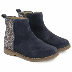Bottines Trip Back Velours Glitter | Bleu marine