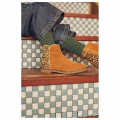 Bottines Trip Back Velours Léopard | Beige
