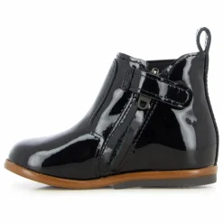 Bottines Zip Elast Vernis | Noir