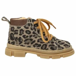 Bottines Zip Lacets Léopard | Taupe