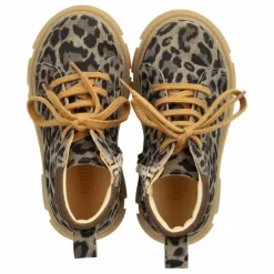 Bottines Zip Lacets Léopard | Taupe