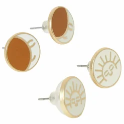 Boucles d'oreilles | Beige