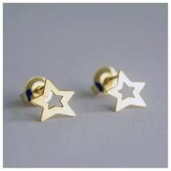 Boucles d'Oreilles Big Stars | Doré