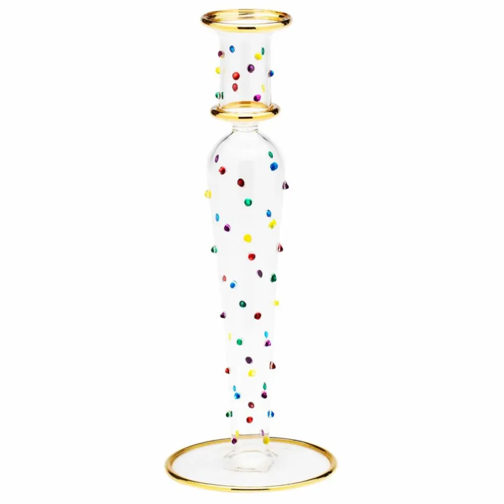 Bougeoir Confetti en verre