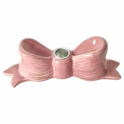 Bougeoir en céramique Nœud | Rose