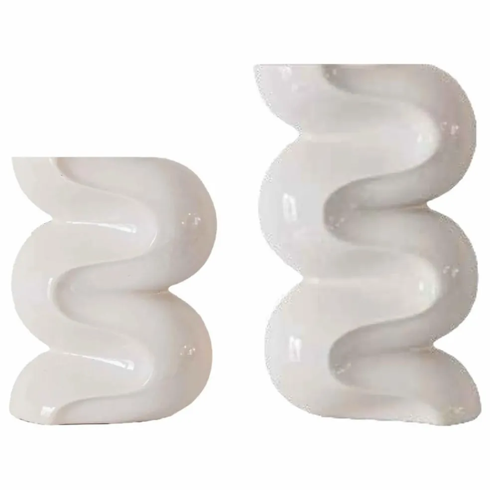 Bougeoirs Ganache - Set de 2 | Crème