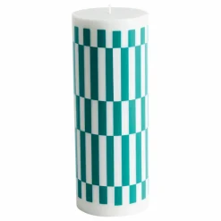 Bougie Column à Carreaux | Vert
