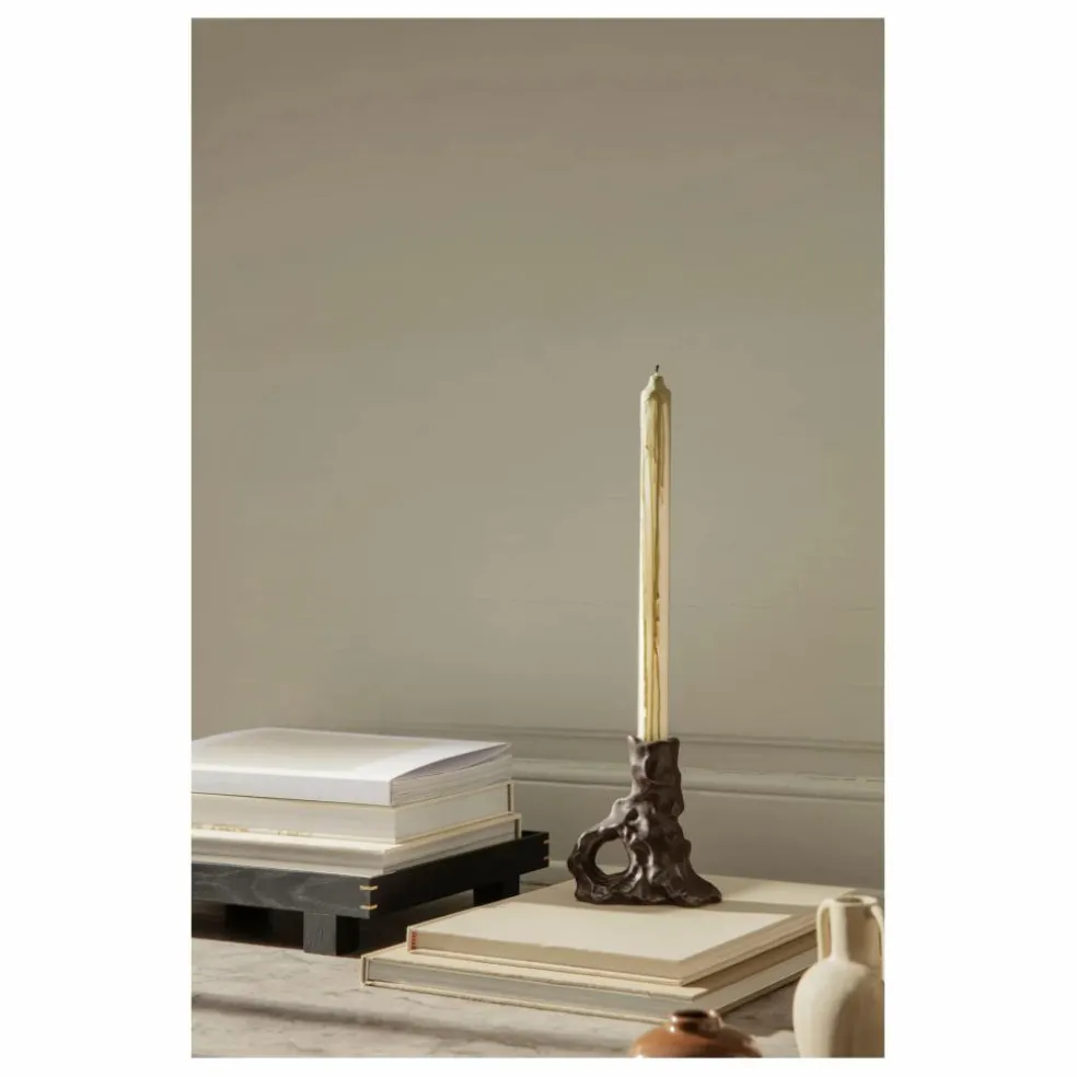 Bougie Dryp en cire végétale- Set de 2 | Vert olive