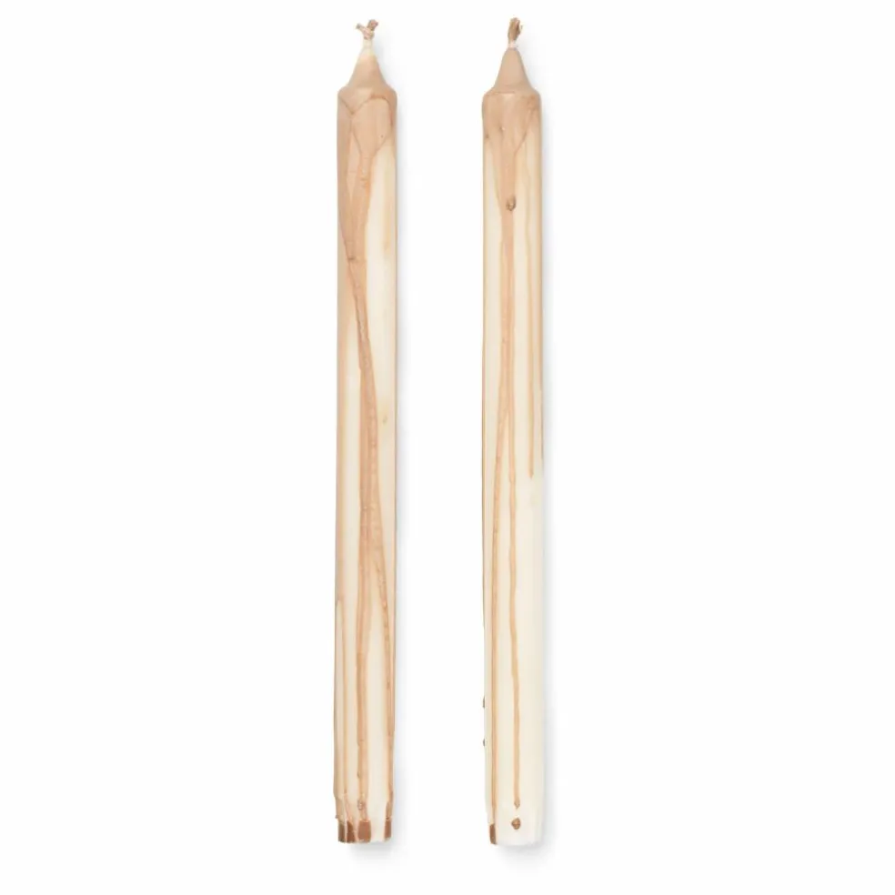 Bougie Dryp en cire végétale- Set de 2 | Beige