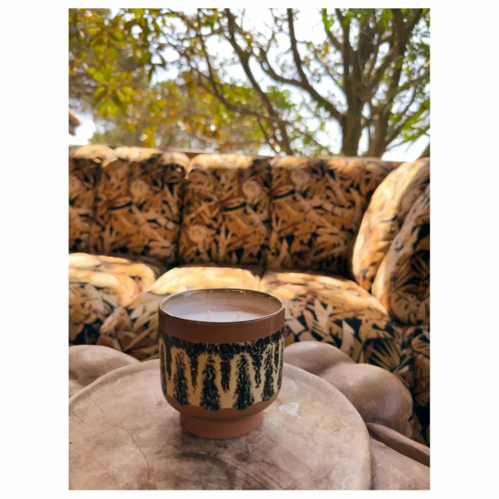 Bougie 70s ceramics Kyoto | Marron